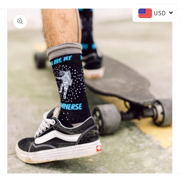 You Are My Universe & NASA Crew Socks Bundle UNISEX 7-12 Astronaut Space NIB - Picture 4 of 13